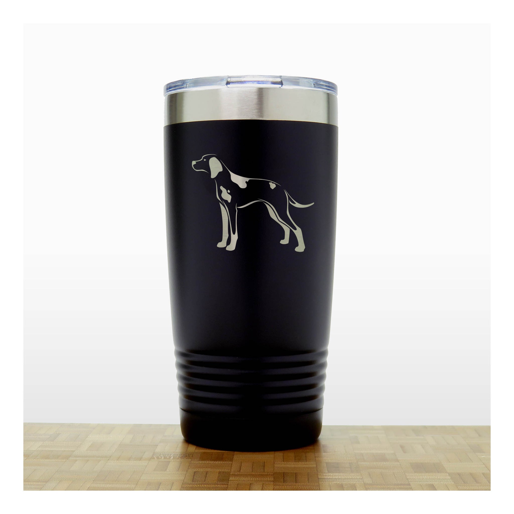 Black - English Pointer 20 oz Insulated Tumbler - Copyright Hues in Glass