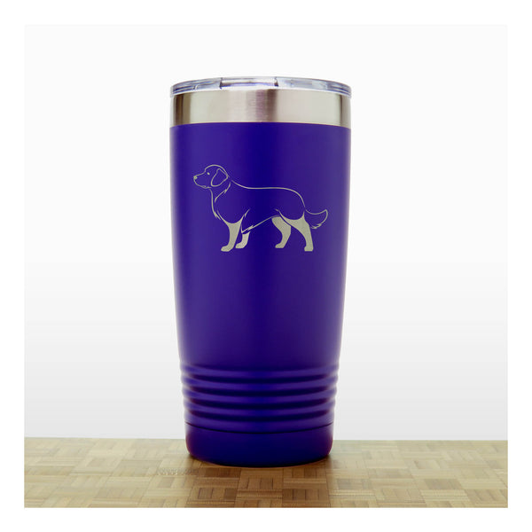 Purple - Golden Retriever 20 oz Insulated Tumbler - Copyright Hues in Glass