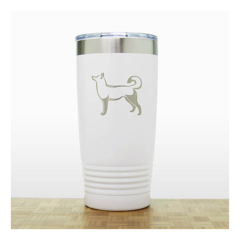 White - Husky 20 oz Insulated Tumbler - Copyright Hues in Glass