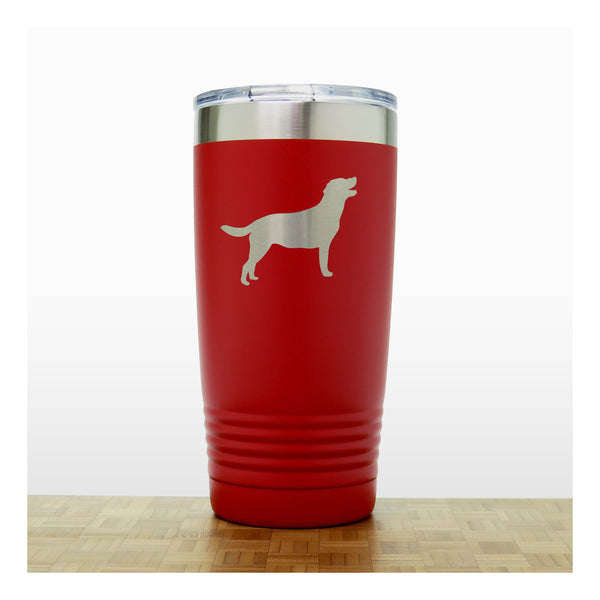 Red- Labrador 20 oz Insulated Tumbler - Copyright Hues in Glass