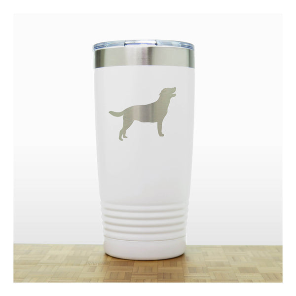 White - Labrador 20 oz Insulated Tumbler - Copyright Hues in Glass