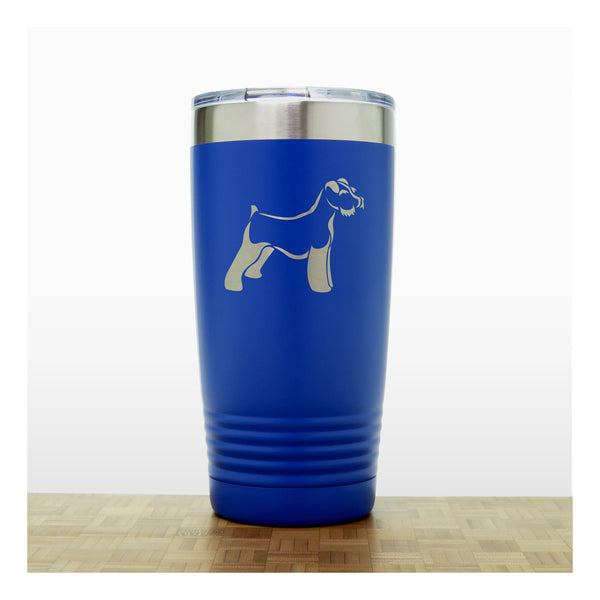 Blue - Schnauzer 20 oz Insulated Tumbler - Copyright Hues in Glass