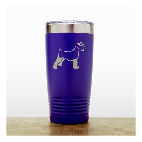 Purple - Schnauzer 20 oz Insulated Tumbler - Copyright Hues in Glass