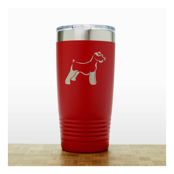 Red - Schnauzer 20 oz Insulated Tumbler - Copyright Hues in Glass