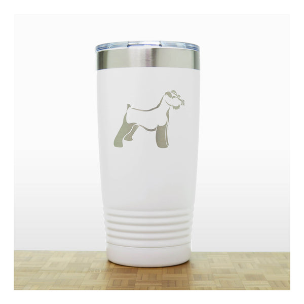White- Schnauzer 20 oz Insulated Tumbler - Copyright Hues in Glass