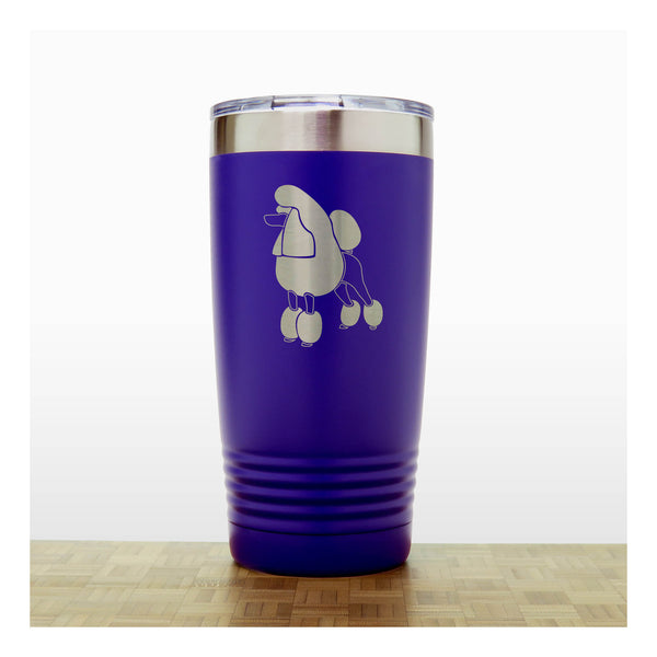 Purple - Poodle 20 oz Insulated Tumbler - Copyright Hues in Glass