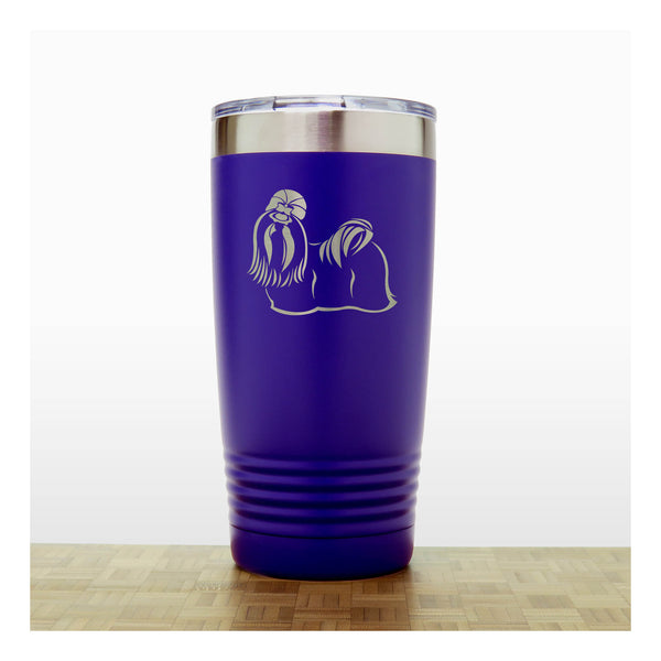 Purple - Shih Tzu 20 oz Insulated Tumbler - Copyright Hues in Glass