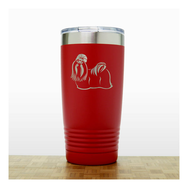 Red - Shih Tzu 20 oz Insulated Tumbler - Copyright Hues in Glass