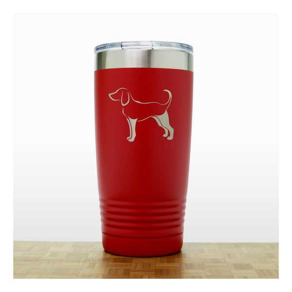 Red - Tree Hound 20 oz Insulated Tumbler - Copyright Hues in Glass