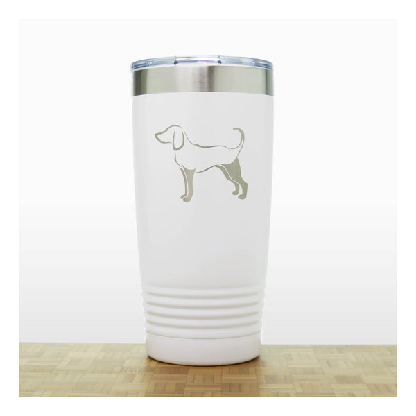 White - Tree Hound 20 oz Insulated Tumbler - Copyright Hues in Glass