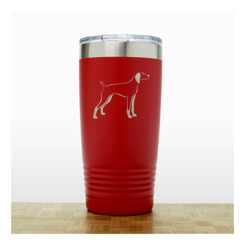 Red - Vizla 20 oz Insulated Tumbler - Copyright Hues in Glass