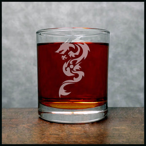 Dragon Personalized Whisky Glass - Design 2 - Copyright Hues in Glass