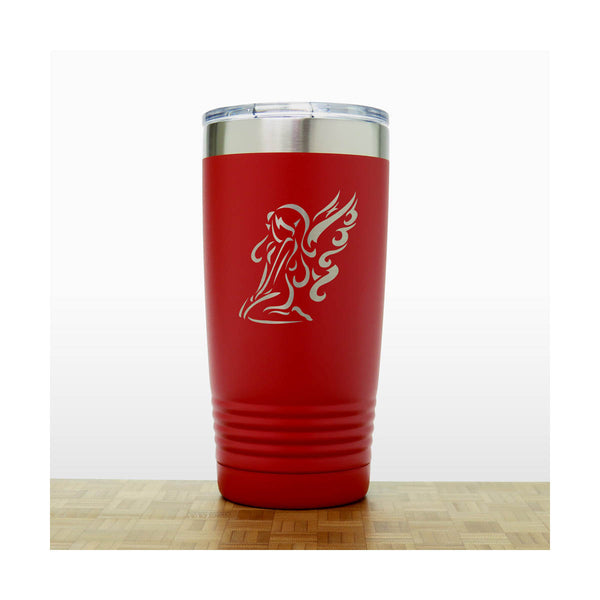Red - Fairy 20 oz Insulated Tumbler - Design 1 - Copyright Hues in Glass