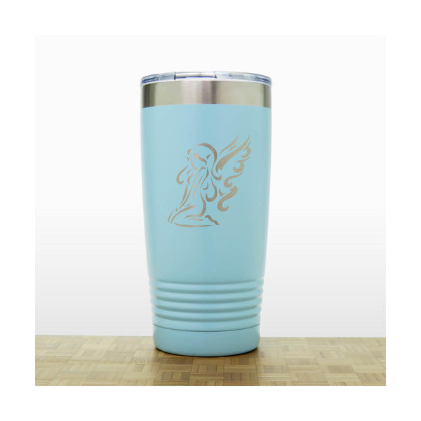 Teal - Fairy 20 oz Insulated Tumbler - Design 1 - Copyright Hues in Glass