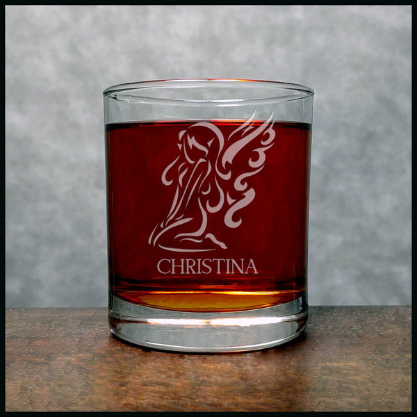 Personalized Fairy Personalized Whisky Glass - Design 1 - Copyright Hues in Glass