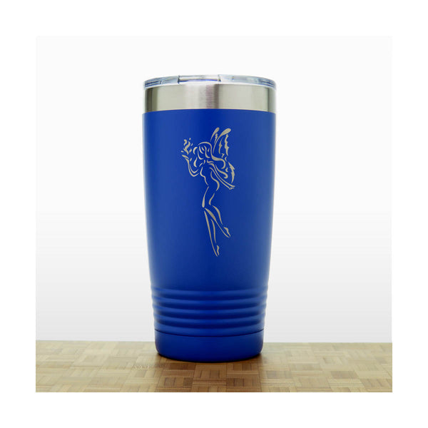 Blue - Fairy 20 oz Insulated Tumbler - Design 3 - Copyright Hues in Glass
