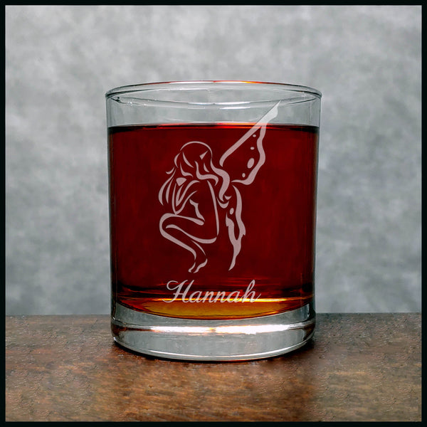 Personalized Fairy Personalized Whisky Glass - Design 4 - Copyright Hues in Glass