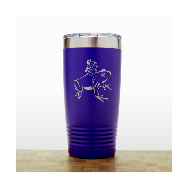 Purple - Fairy on a Frog 20 oz Insulated Tumbler - Copyright Hues in Glass