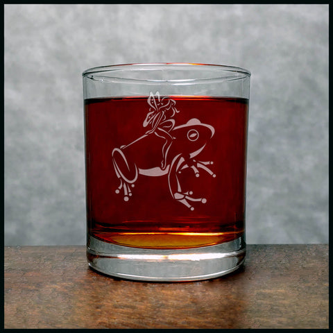 Fairy and Frog Personalized Whisky Glass - Copyright Hues in Glass