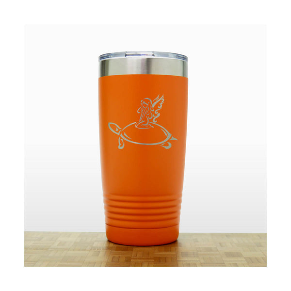 Orange - Fairy on a Toadstool 20 oz Insulated Tumbler - Copyright Hues in Glass
