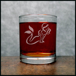 Mermaid Whisky Glass - Copyright Hues in Glass