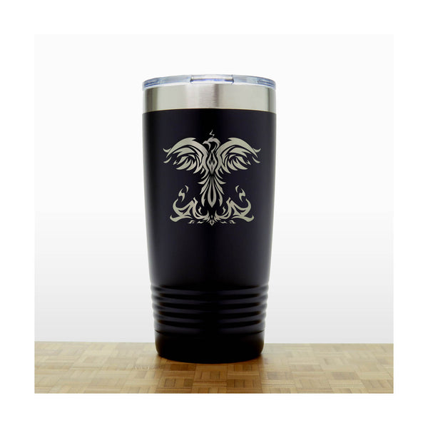 Black - Phoenix 20 oz Insulated Tumbler - Copyright Hues in Glass