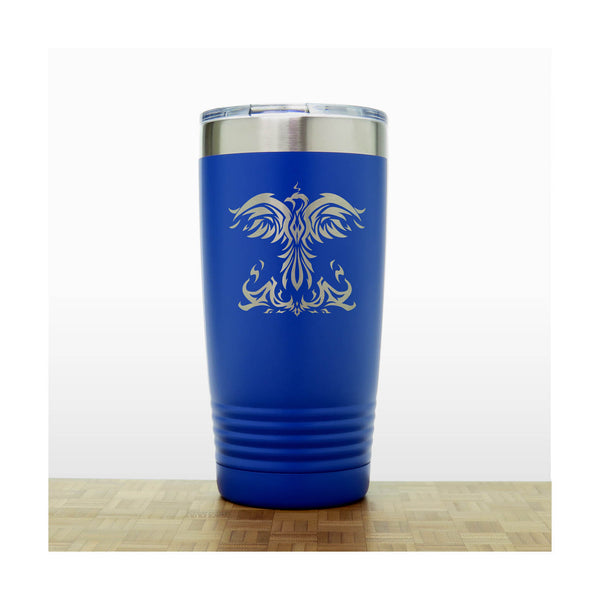 Blue - Phoenix 20 oz Insulated Tumbler - Copyright Hues in Glass
