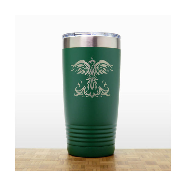 Green - Phoenix 20 oz Insulated Tumbler - Copyright Hues in Glass