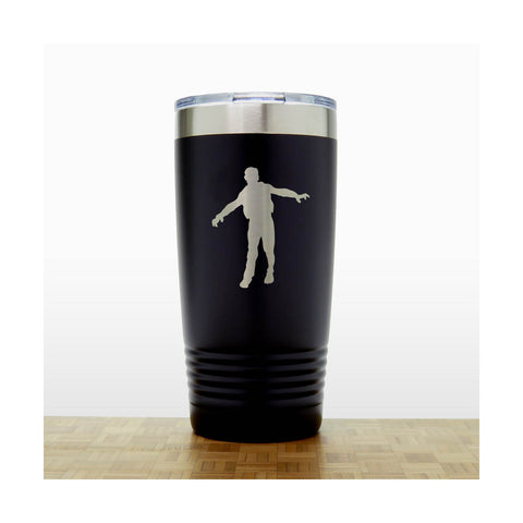 Black  - Zombie 20 oz Insulated Tumbler - Copyright Hues in Glass