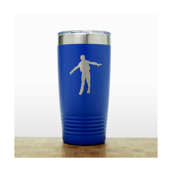 Blue  - Zombie 20 oz Insulated Tumbler - Copyright Hues in Glass