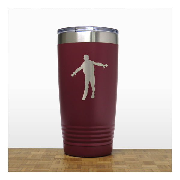 Maroon  - Zombie 20 oz Insulated Tumbler - Copyright Hues in Glass