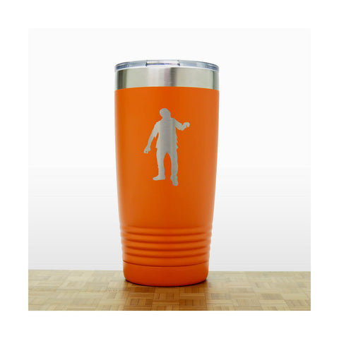  Orange - Zombie 20 oz Insulated Tumbler - Design 2 - Copyright Hues in Glass
