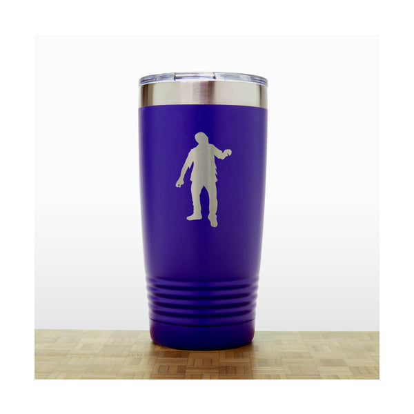Purple - Zombie 20 oz Insulated Tumbler - Design 2 - Copyright Hues in Glass