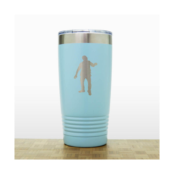 Teal - Zombie 20 oz Insulated Tumbler - Design 2 - Copyright Hues in Glass