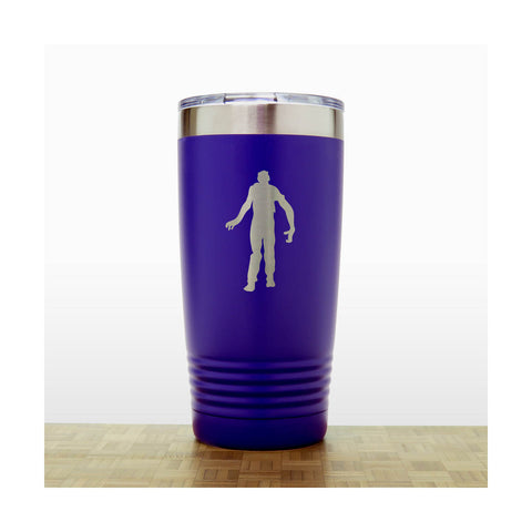 Purple - Zombie 20 oz Insulated Tumbler - Design 3 - Copyright Hues in Glass