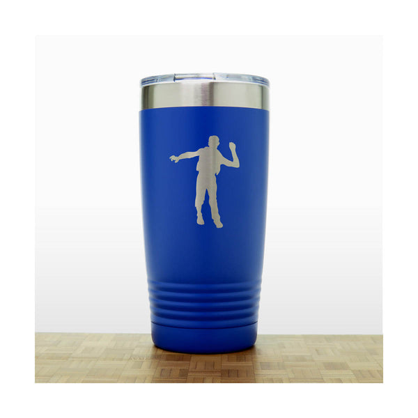 Blue - Zombie 20 oz Insulated Tumbler - Design 4 - Copyright Hues in Glass