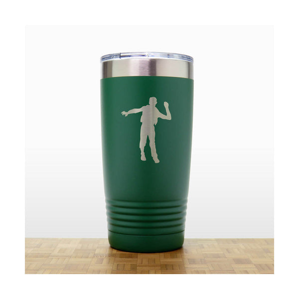 Green - Zombie 20 oz Insulated Tumbler - Design 4 - Copyright Hues in Glass