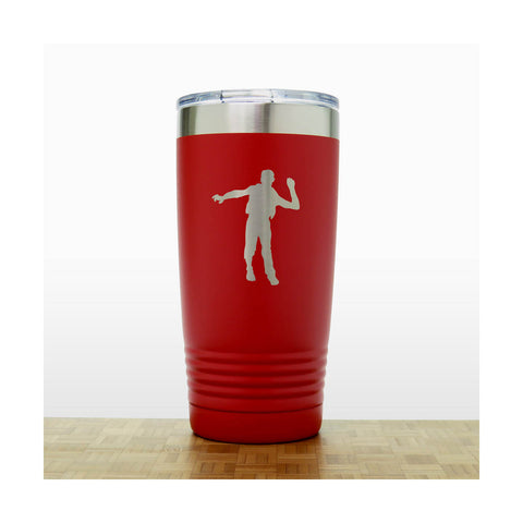 Red - Zombie 20 oz Insulated Tumbler - Design 4 - Copyright Hues in Glass