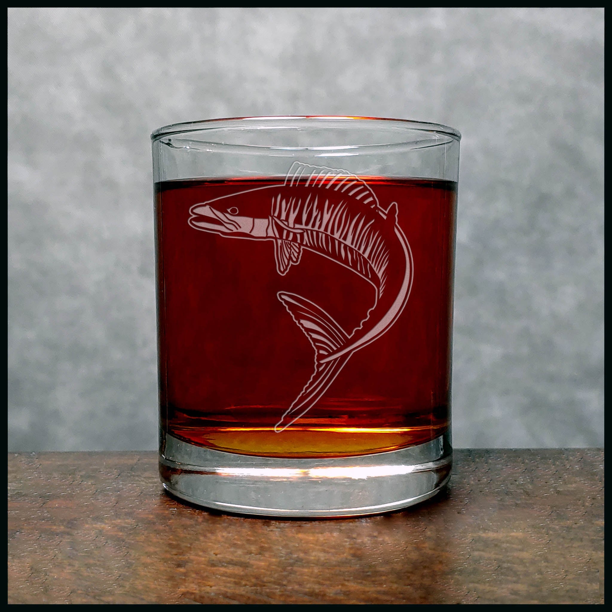 Wahoo Whisky Glass - Copyright Hues in Glass