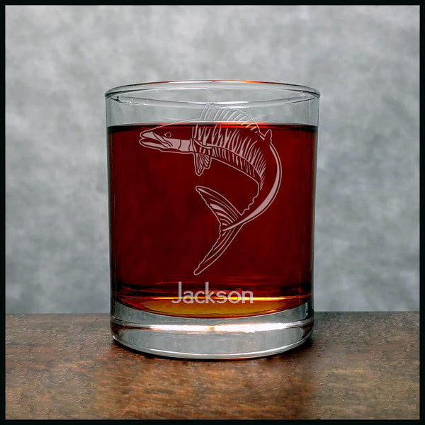 Wahoo Personalized Whisky Glass - Copyright Hues in Glass