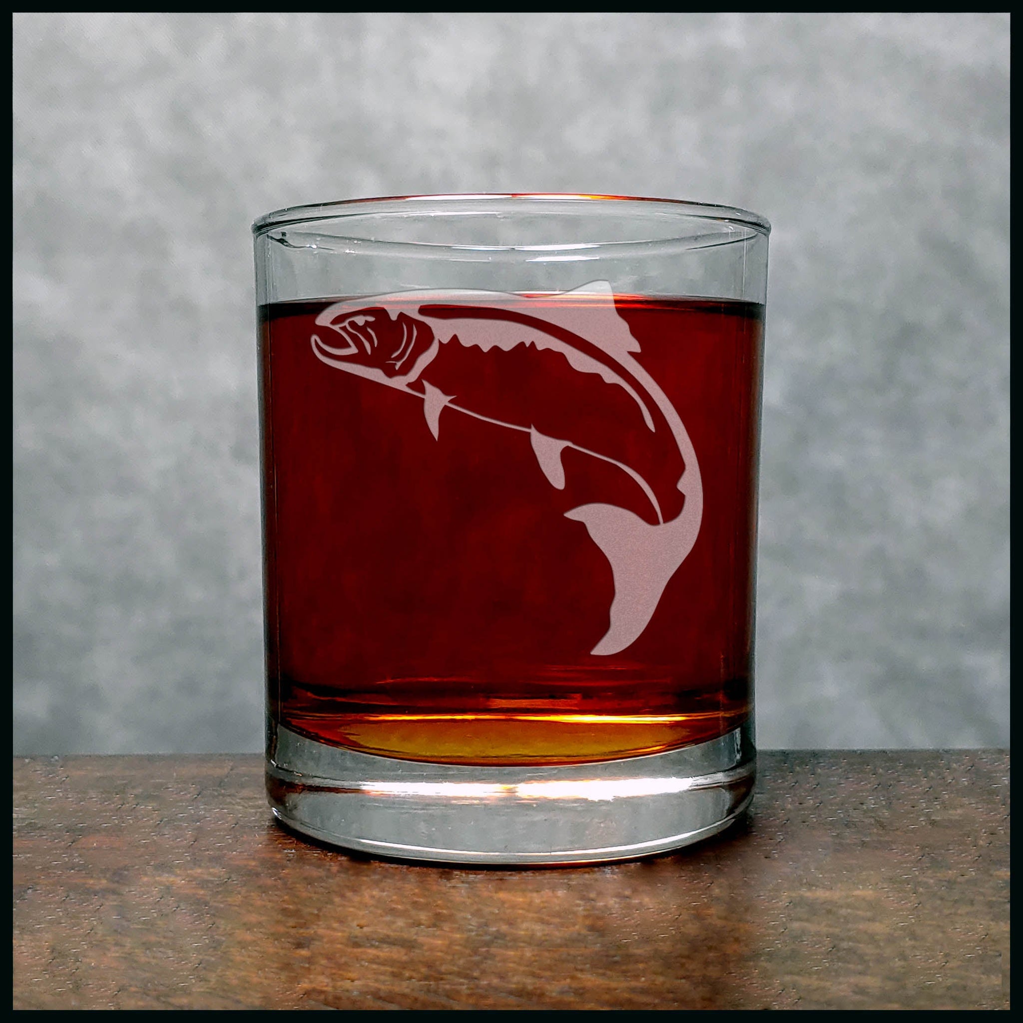 Salmon Whisky Glass - Copyright Hues in Glass