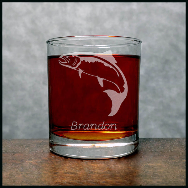 Salmon Personalized Whisky Glass - Copyright Hues in Glass