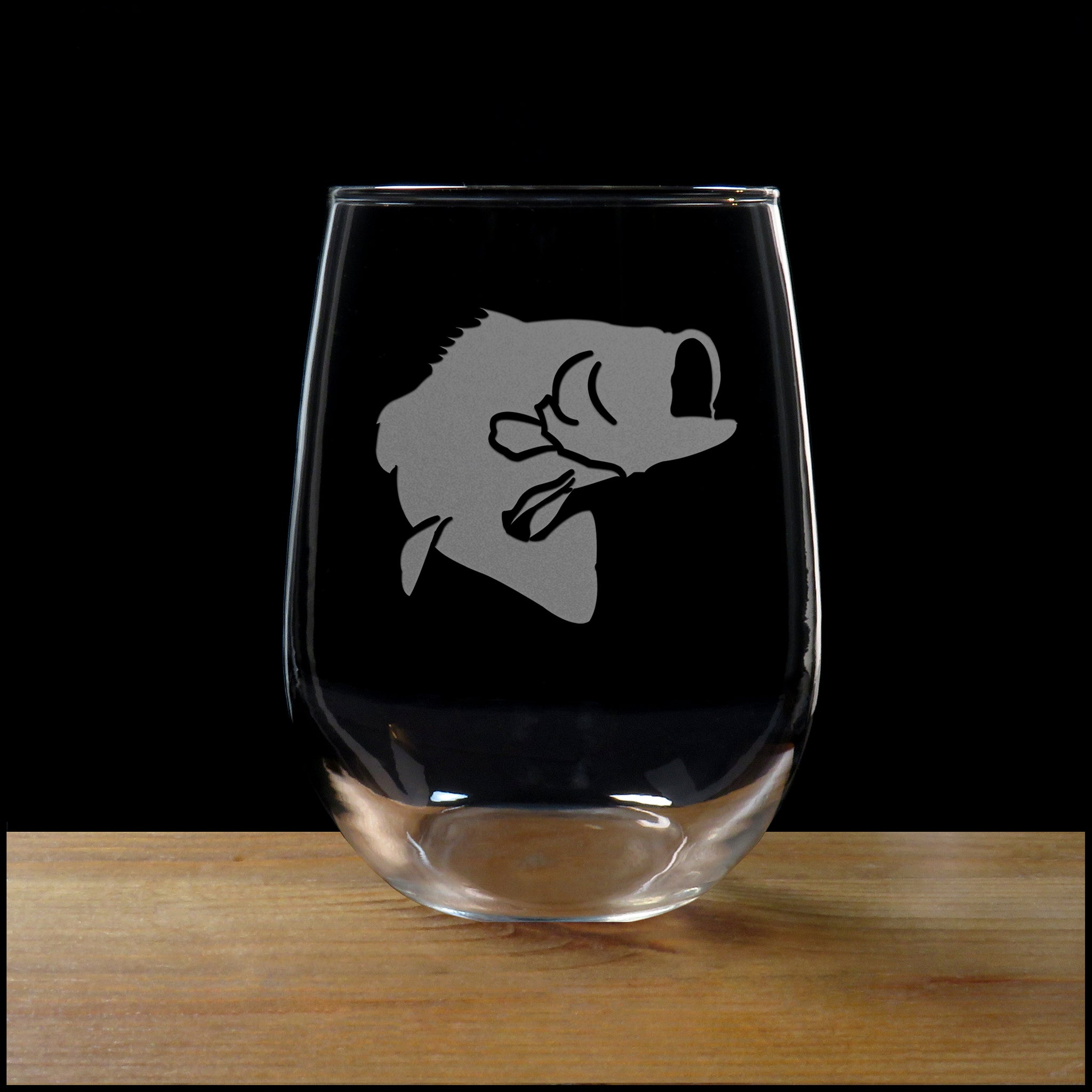 Bass Stemless Wine Glass - Copyright Hues in Glass