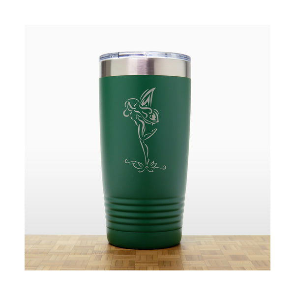Green - Fairy 6 20 oz Insulated Tumbler - Copyright Hues in Glass