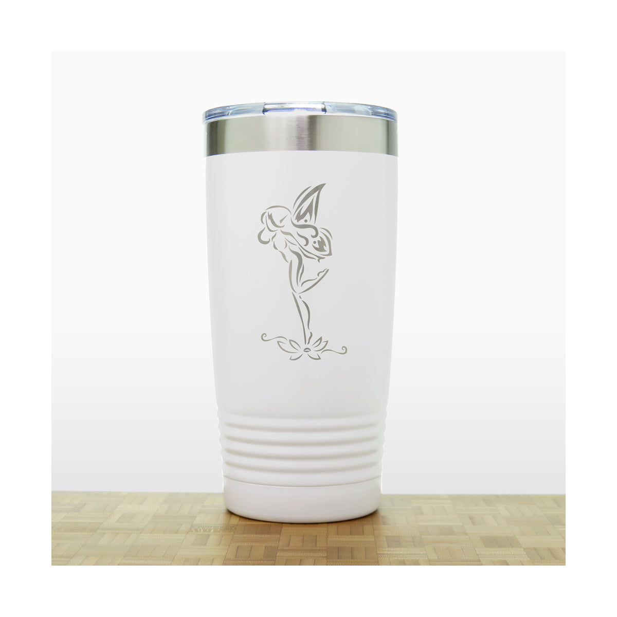 White - Fairy 6 20 oz Insulated Tumbler - Copyright Hues in Glass