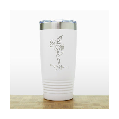 White - Fairy 6 20 oz Insulated Tumbler - Copyright Hues in Glass