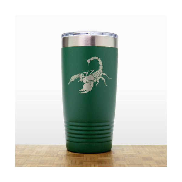 Green - Scorpion 20 oz Insulated Tumbler - Copyright Hues in Glass
