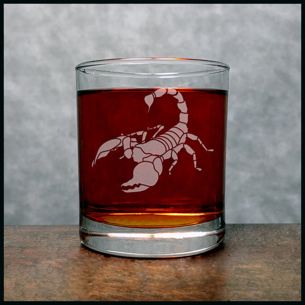 Scorpion Whisky Glass - Copyright Hues in Glass