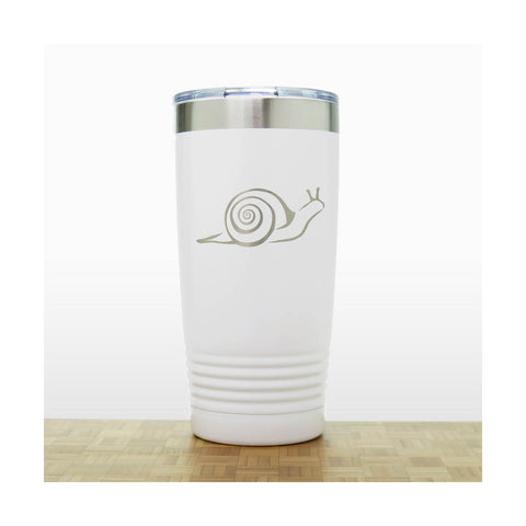 White - Scorpion 20 oz Insulated Tumbler - Copyright Hues in Glass