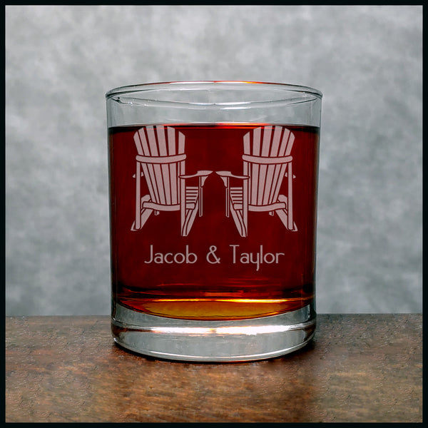 Adirondack  Personalized Whisky Glass - Copyright Hues in Glass